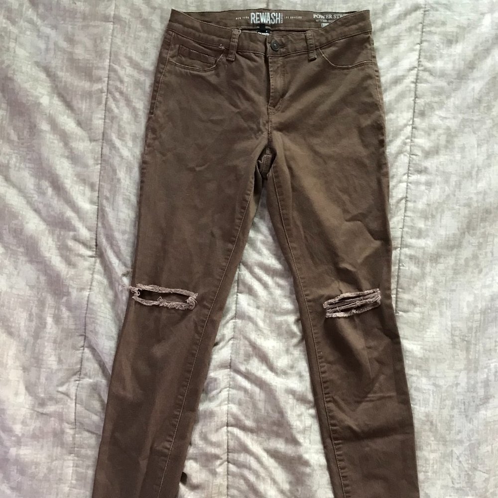 Brown Ripped Jeans